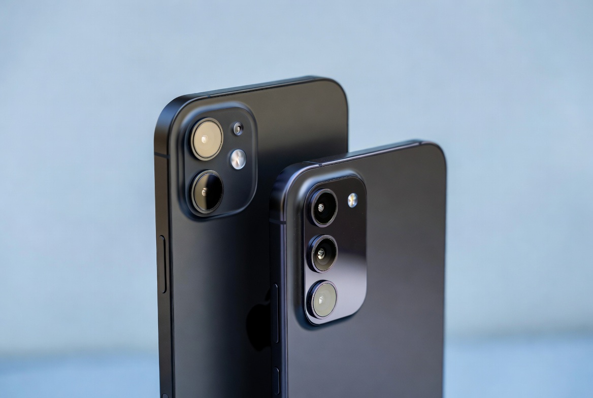 iPhone vs Samsung usado para câmera