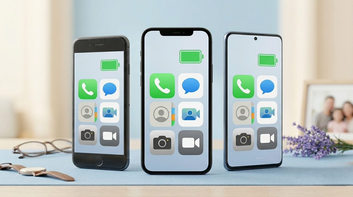 iPhone vs Samsung usado para idoso
