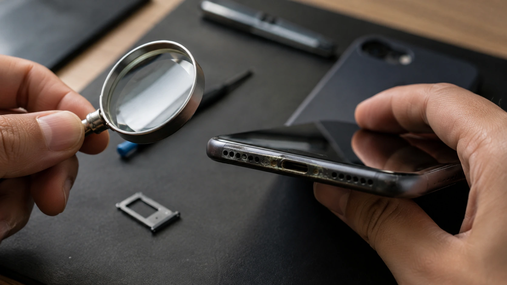 como saber se iPhone usado caiu na água