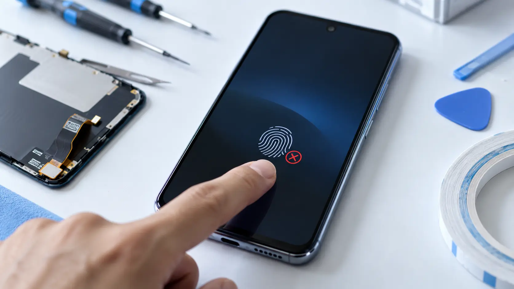 biometria não funciona depois de trocar tela