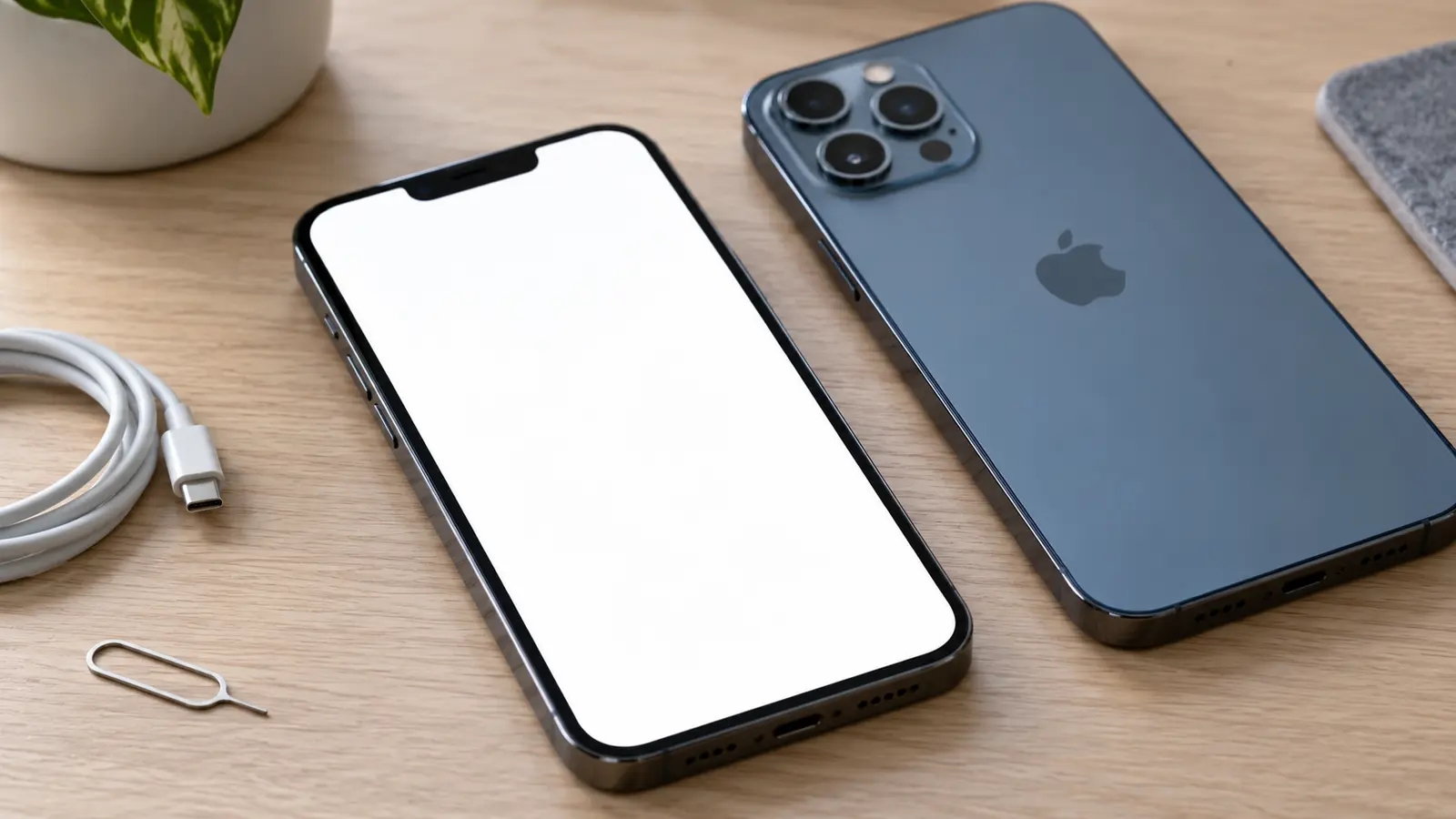 iPhone 13 Pro usado com tela branca